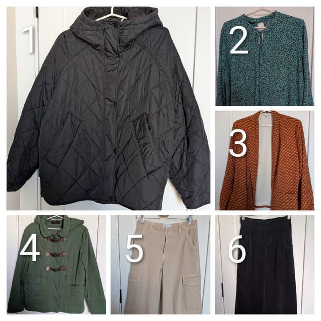 Куртка H&M, Блуза Zara, Жакет Look, Куртка Look, Брюки Zara, Брюки Mango