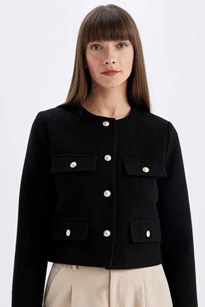 Пиджак ZARA женский черный 3