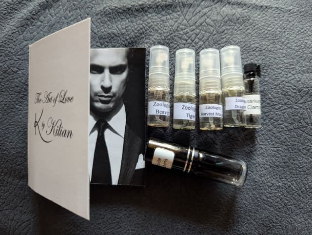 Пробники духов Zoologist Tiger, Harvest mouse, Dragonfly, Rosarium + Kisses don`t lie Kilian