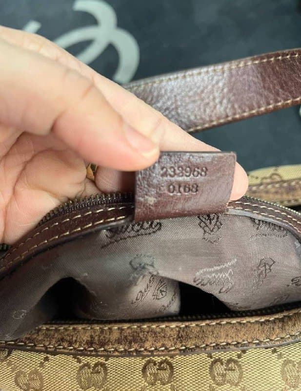 Оригинальная сумка Gucci винтаж натуральная кожа канвас 3