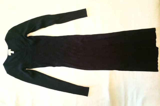 Черное обтягивающее длинное платье H&M XS