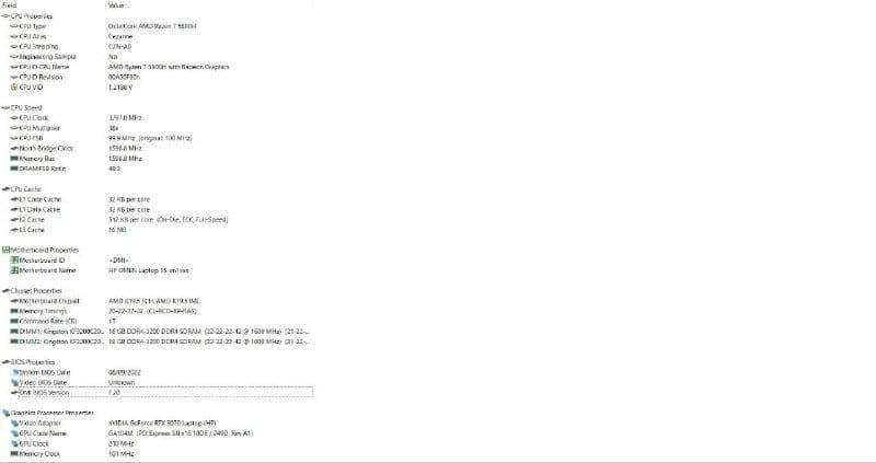 Игровой ноутбук HP Omen 15.6, Ryzen 5800H, RTX 3070, 32GB RAM 10