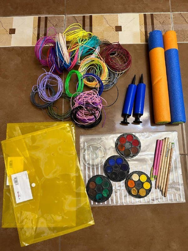 Стержни для 3Д ручки, насос для шаров, акварель, карандаши, ручка, файлы