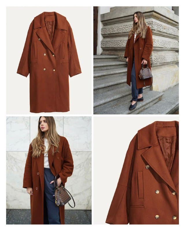 Пальто HM Premium из натуральной шерсти