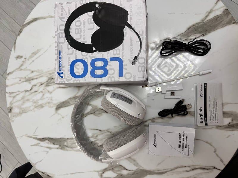 Беспроводные игровые наушники Attack Shark L80 White 1