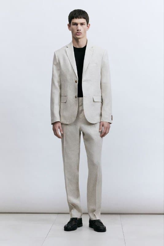 Льняные брюки Slim Fit мужские 1