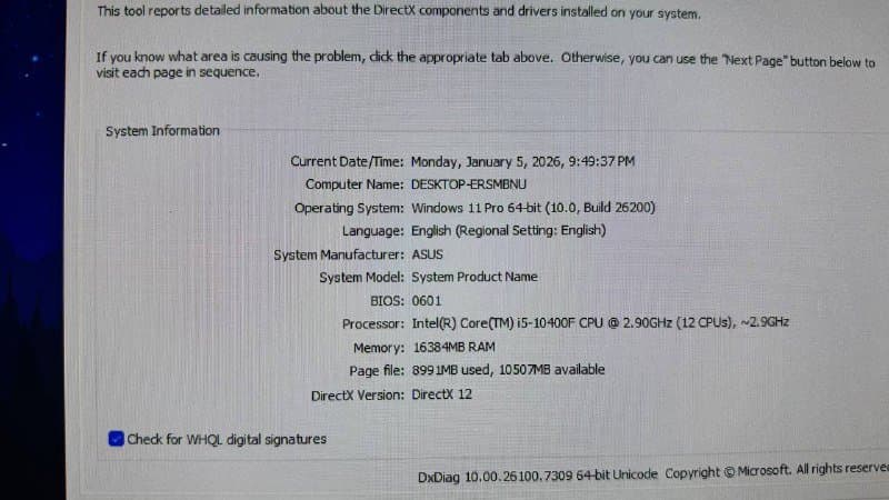 Игровой ПК Intel i5-10400F, GTX 1050 Ti, 16GB RAM 4