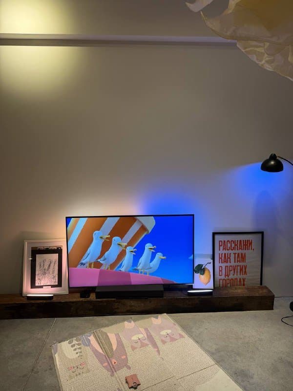 Телевизор Samsung QE65Q70RAT QLED 4K 65 дюймов, саундбар Samsung HW-C400 2