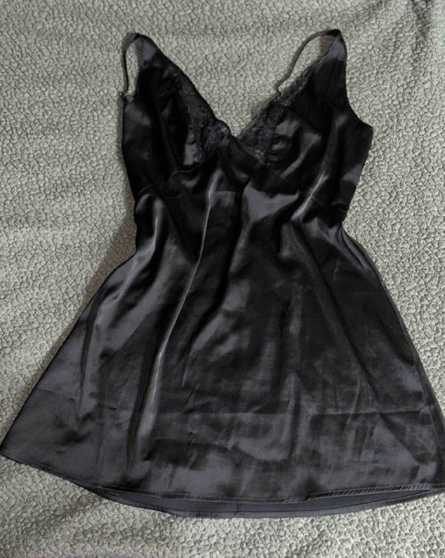 Шелковая ночнушка-пеньюар L