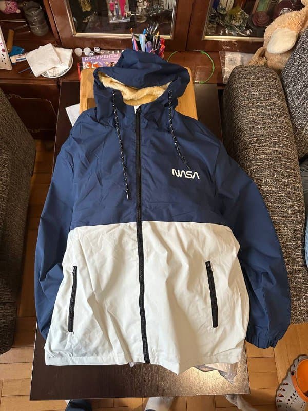 Теплая ветровка NASA мужская