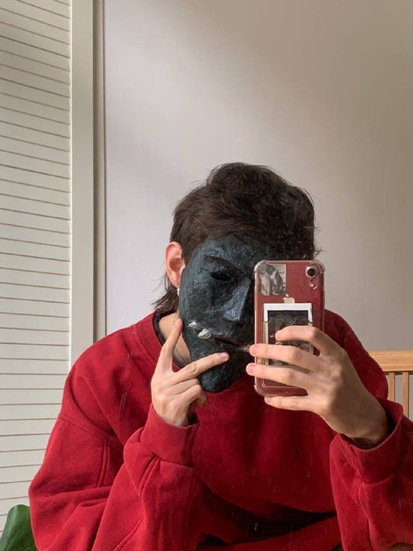 Ручная маска Демон из папье-маше 1