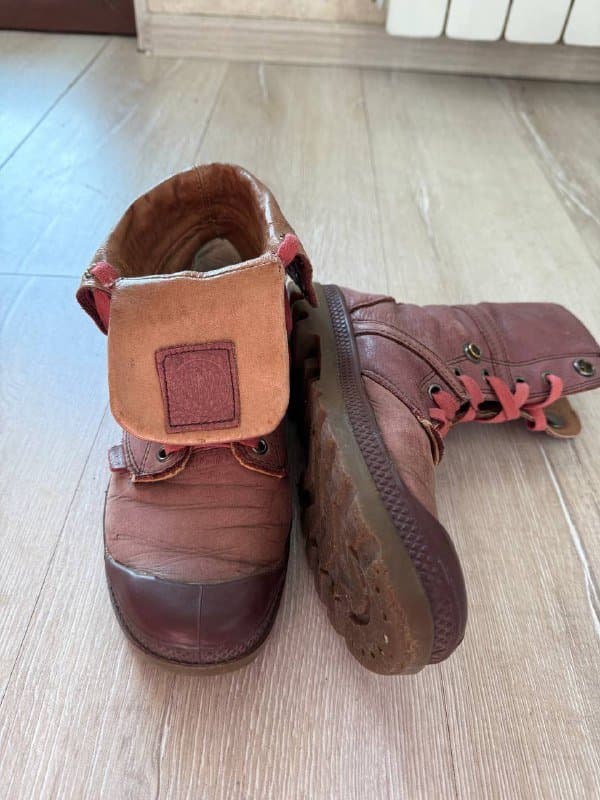 Ботинки кеды берцы Palladium baggi из натуральной кожи 4