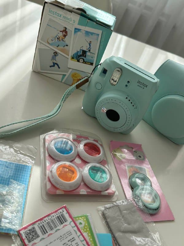 Instax mini 9 камера мгновенной печати с аксессуарами