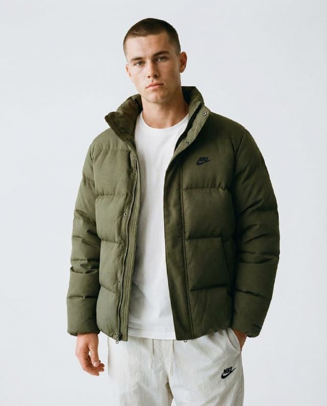 Зимняя куртка пух-перо парка Bomboogie, NIKE Tech Fleece Therma Fit Oversized Puffer