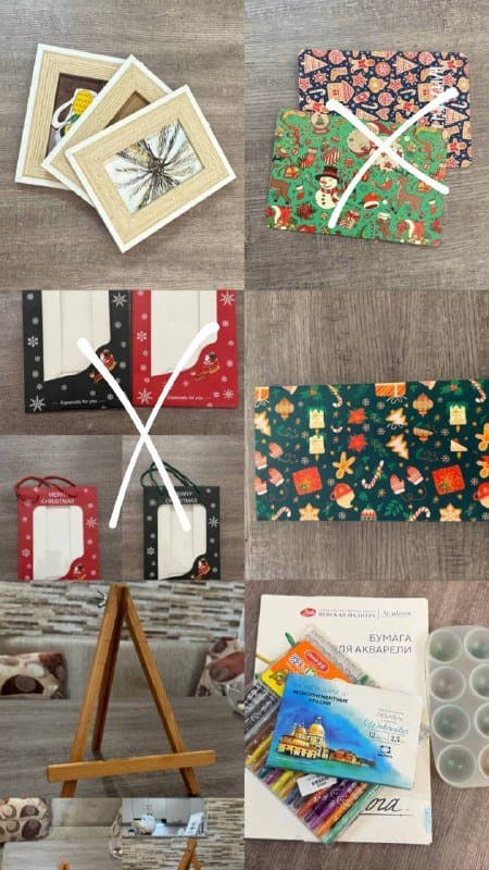 Подставка, блокнот, рамки, кисть художественная, набор для рисования