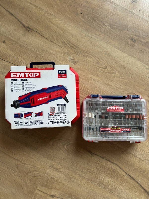 Гравер Emtop и набор насадок 420шт