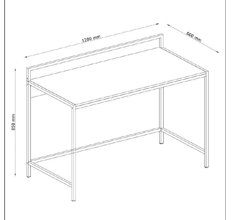 Рабочий стол JYSK Desk TISTRUP 60x120 Black 2