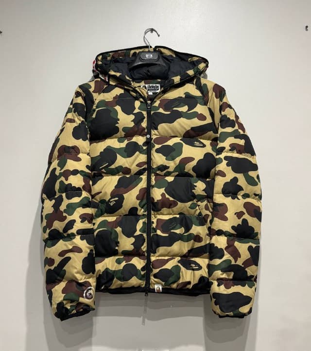 Bape camo puffer jacket size M