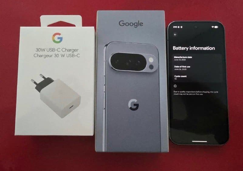 Google Pixel 10 Pro телефон, блок зарядки 30W 1