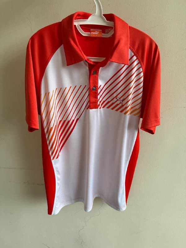 Винтажная рубашка-поло Puma мужская M