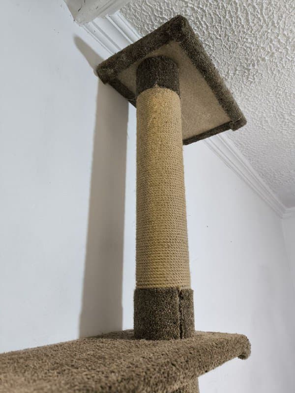 Высокая когтеточка с 3 полками