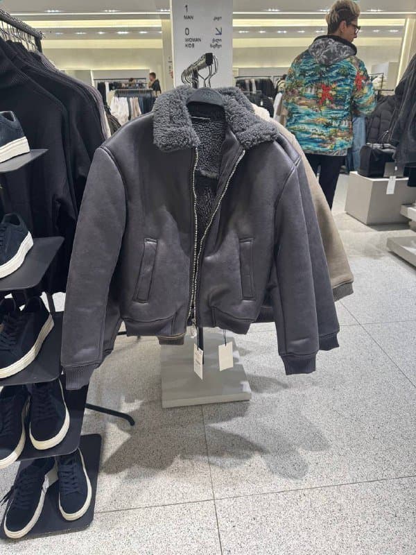 Куртка дубленка Zara женская M-L