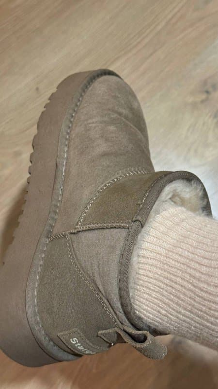 Зимние угги из замши с шерстью 41-41,5 3