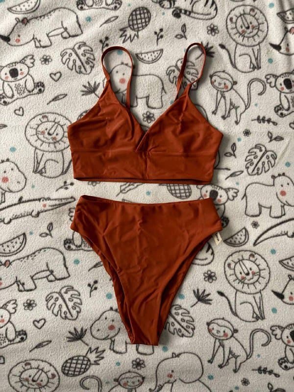 Купальник раздельный Shein терракотовый XS