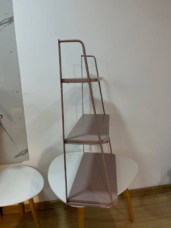 Полка стеллаж пыльно розовый 3