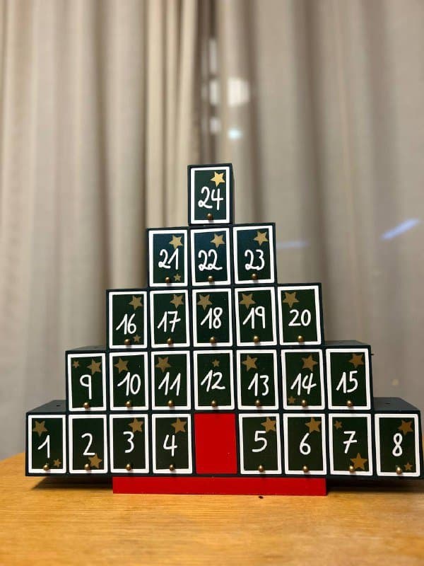 Деревянный Адвент-календарь многоразовый