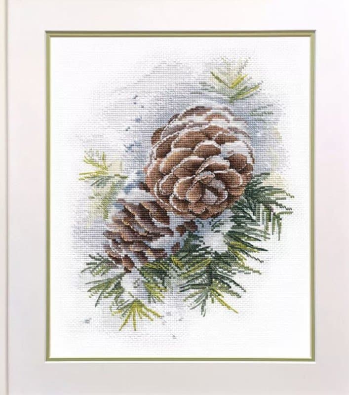 Наборы для вышивания с рисунками лис и шишек 4