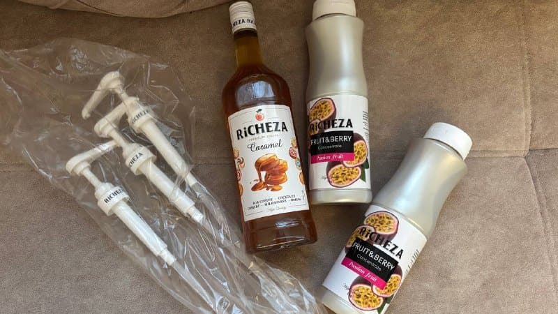 Сироп карамель 1 л, Пюре маракуйя 1 кг