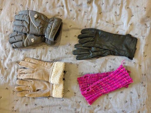 Перчатки с пальцами, без пальцев