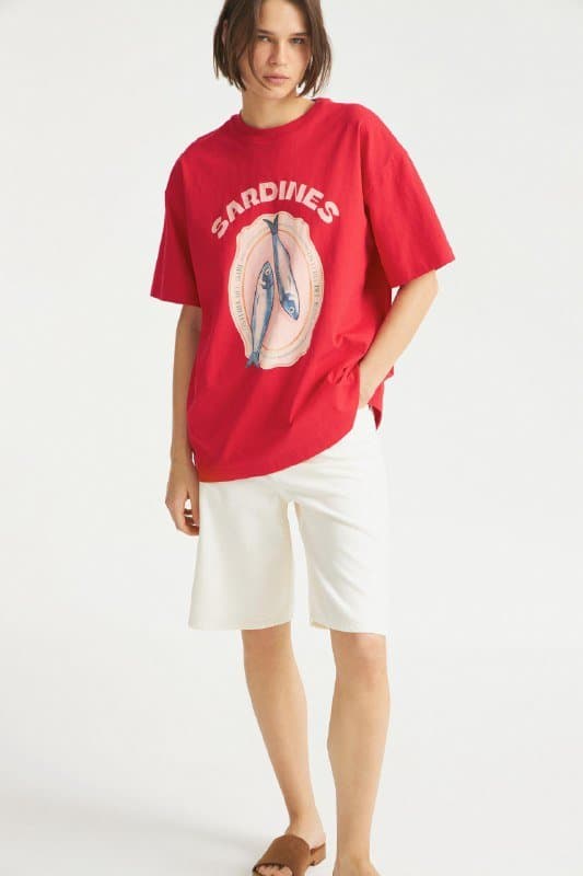 Футболка Lime красная XL хлопок 1