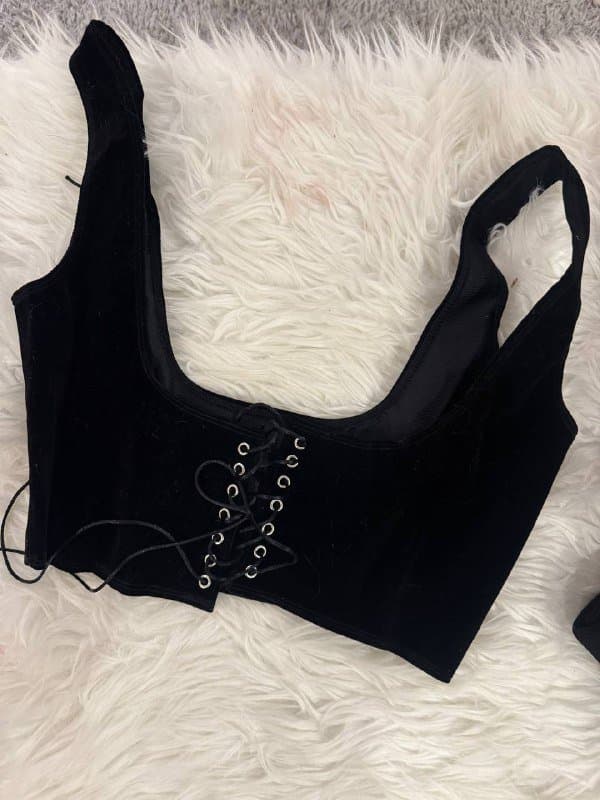 Штаны Zara, рубашка, лонг, берет, шарф, топ, чулки, корсет, куртка 5