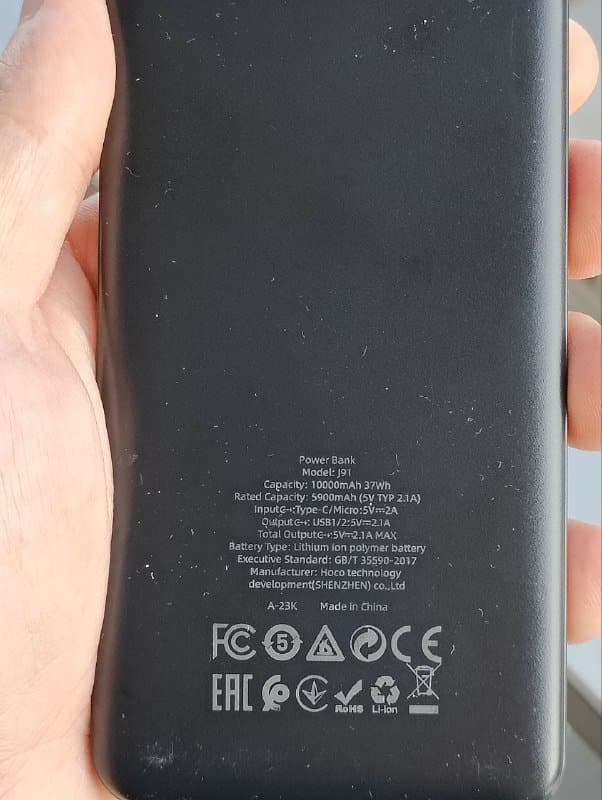Power Bank HOCO 10000mAh 3