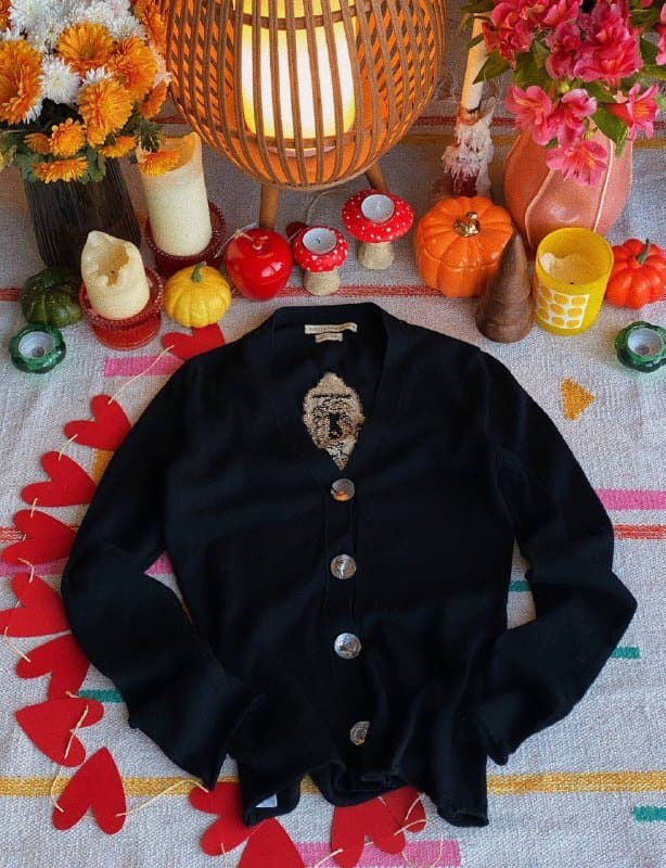 Кашемировый кардиган черный женский Queene & Belle