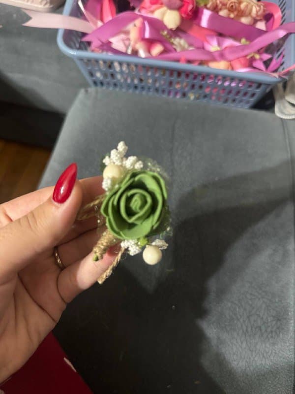 Браслеты, ленточка, булавка для невесты и жениха 2