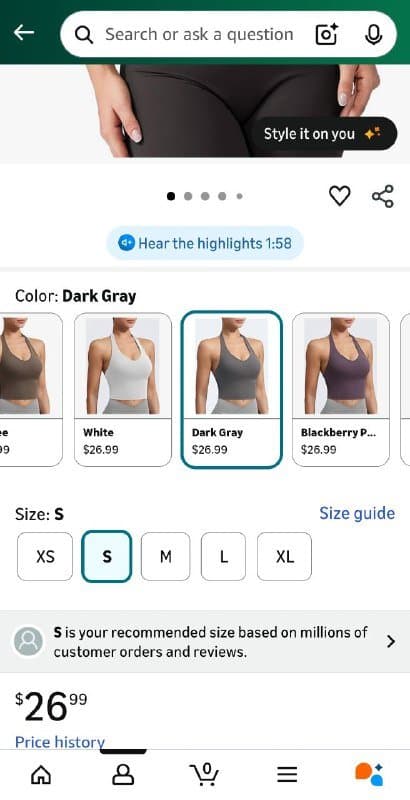 женский спортивный топ размер S/M 8