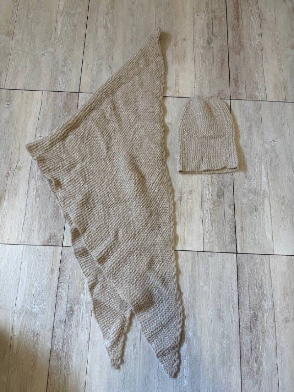 Шарф-косынка и шапка