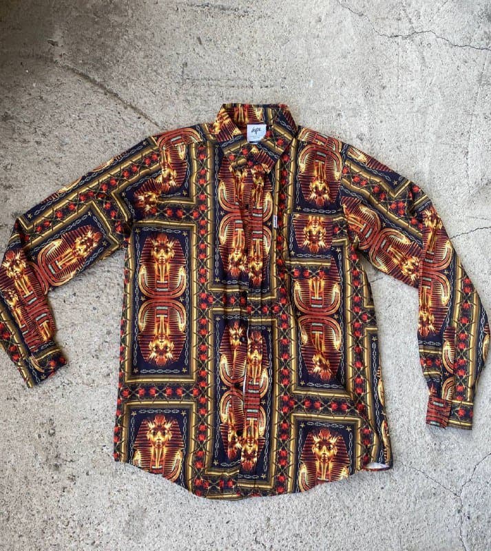 Атласная рубашка с ярким принтом 1