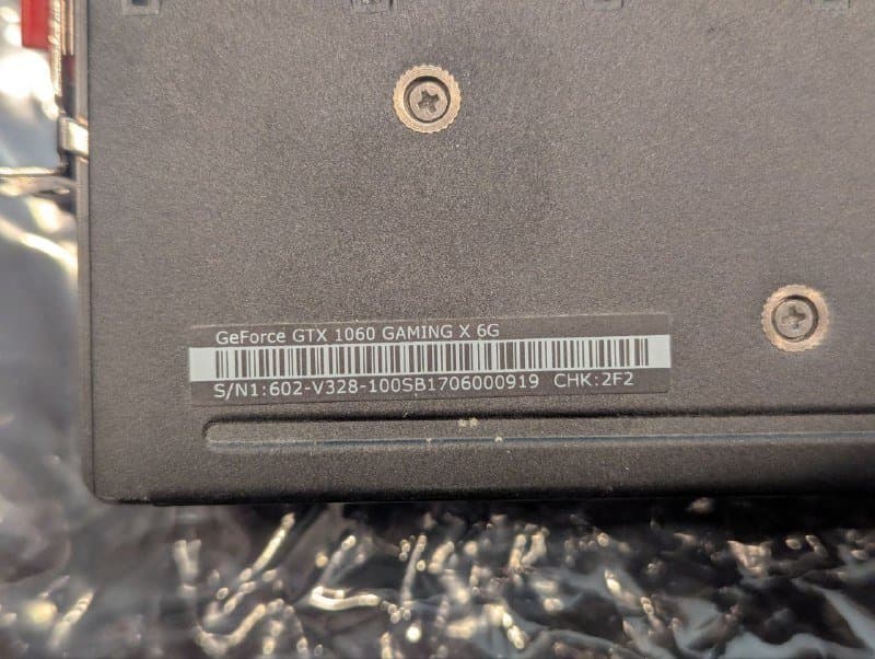 Видеокарта MSI GeForce GTX 1060 6GB 4