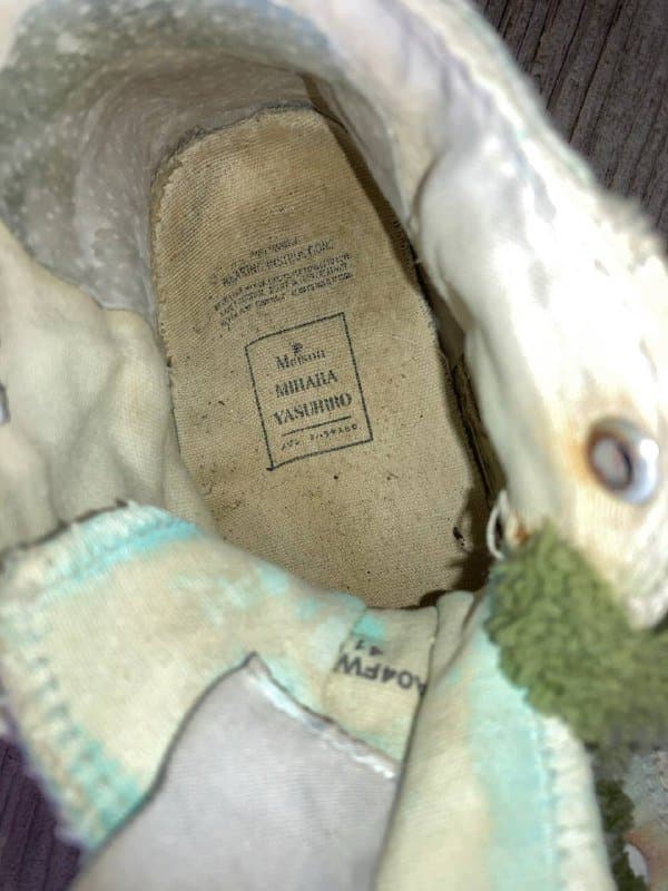 Кроссовки Maison Mihara OG Sole Over Dyed Hitop светло-зеленые 41 4