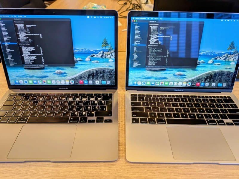 Macbook Air 13 inch M1 Silver, Space Gray 2