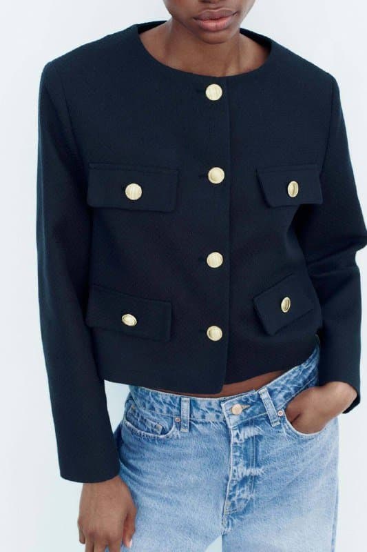 Пиджак ZARA женский черный 2