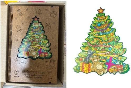 Пазл елка Woozzle деревянный 32х40 см