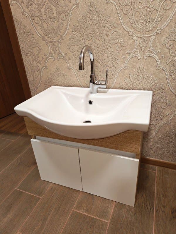 Умывальник, раковина, тумба и смеситель