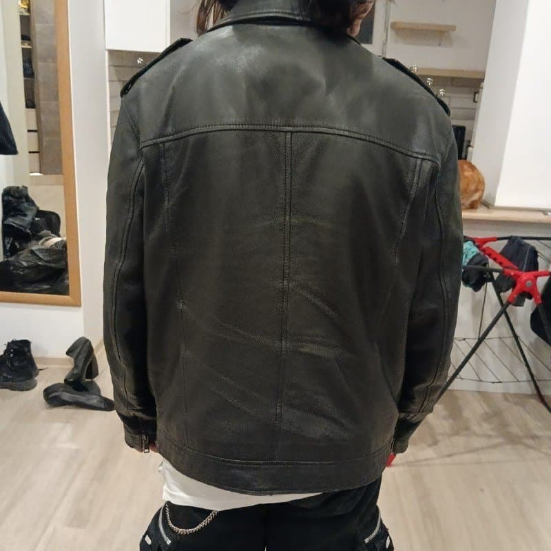 Мужская кожаная куртка uf4m 3