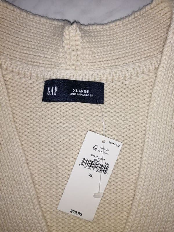Кардиган женский хлопковый GAP XL ECRU 5