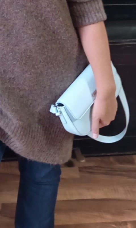 Голубая сумка кожзам 4